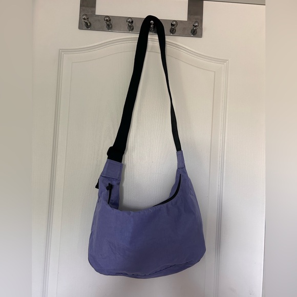 BAGGU Handbags - BAGGU- Medium Crescent Nylon Bag- Bluebell- 37 1/2” Strap